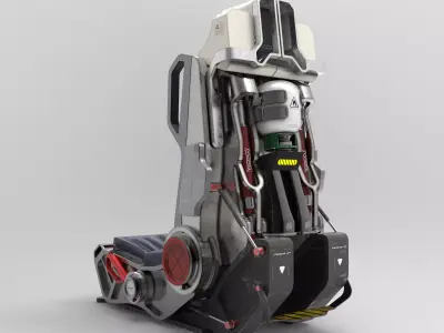 Ejecting Aircraft Seat 3D model