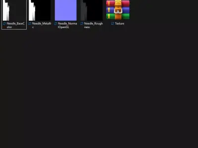 Hand Sewing Needle Low-poly 3D model