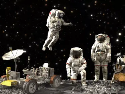 The Moon Elements Pack 3D model
