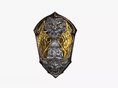 Shield 06 Low-poly 3D model