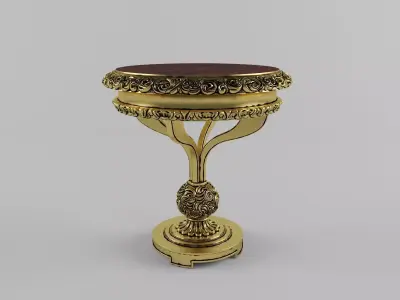 lobby flower table classic 3d model 3D model