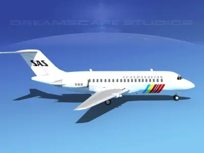 Douglas DC-9-15 SAS 3D model
