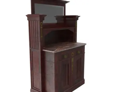 Cabinet Art Nouveau 3D model