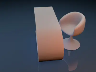 Modern Chair-table 3D model