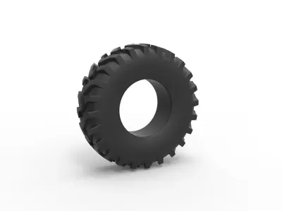 Offroad tire 83 Scale 1 to 25 3D print model