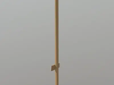Wooden Sword Low-poly 3D model 2