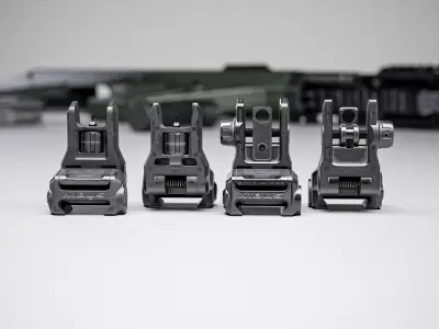 Magpul MBUS 3 Ironsights  Low-poly 3D model