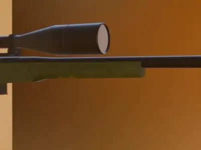 Sniper Rifle  Free low-poly 3D model