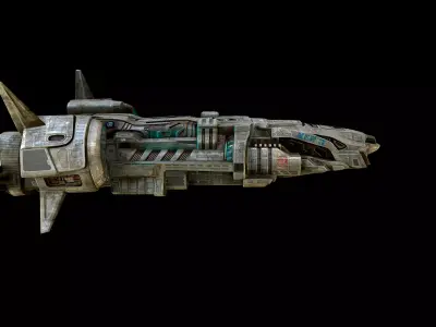 Spaceship 3D model  Low-poly 3D model