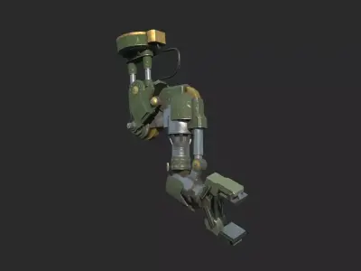 Future science fiction industrial robotic arm 3D model