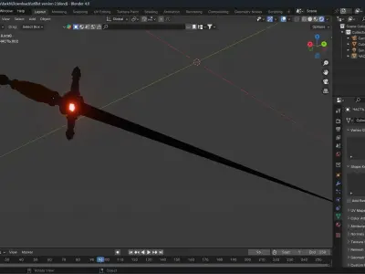 Strange dagger Free 3D model