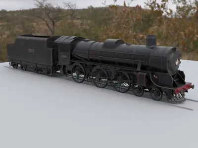 Locomotive and Coalcar model RIGGED 3D model