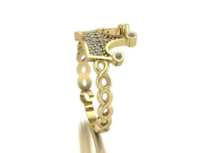 Crown Ring  3D print model 3D print model