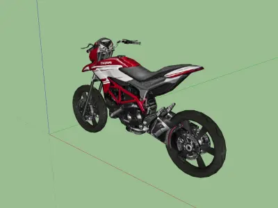 Ducati Hypermotard 939 SP Low-poly 3D model