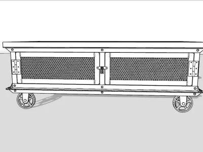 Iron Dresser On Wheels 3D model