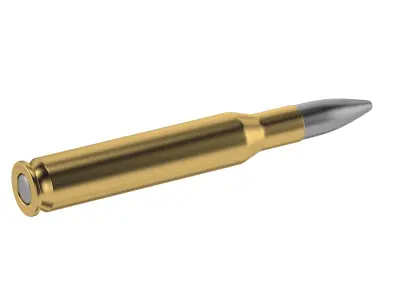 44 Bullets Collection Low-poly 3D model