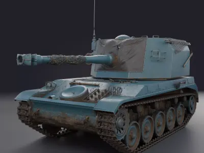 AMX-13 SPG PBR Model 3D model