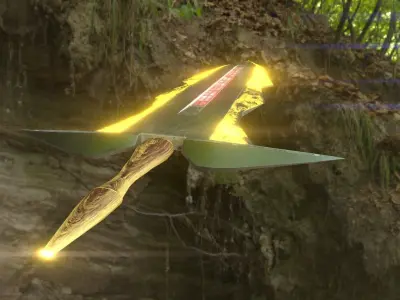 Two Hand Sword Low-poly 3D model