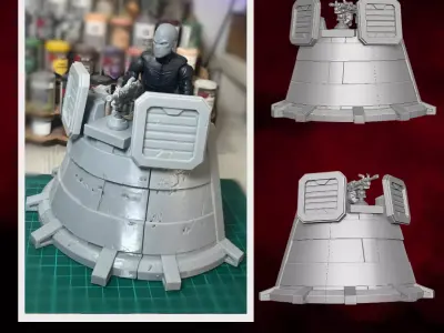 Defence Turret 3D printable files for Action Figures 3D print model