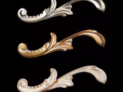Classic carved 074 3D model