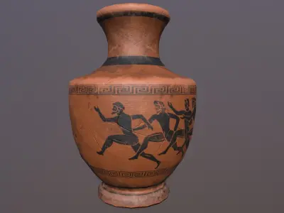 Antique vase Low-poly 3D model