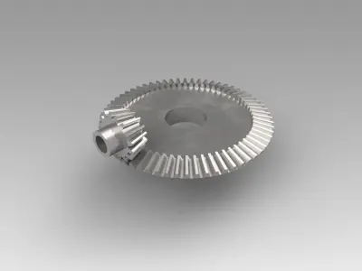 Pinion conical 3D model from CGTrader