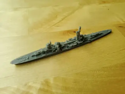 Italian Duca dAosta Class Cruiser Warship 3D print model
