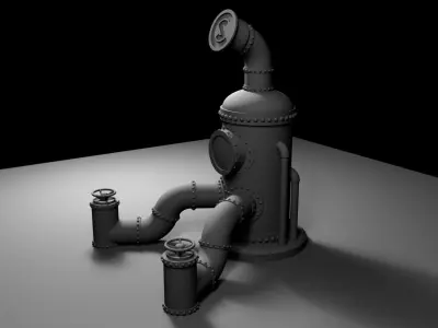 CopperSteam Labs Steampunk iPad Stand 3D print model