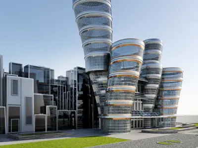 Modern - Futuristic Buildings 3D model