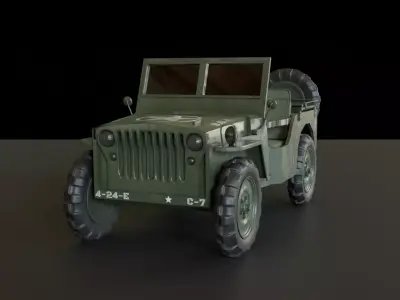 Armour Jeep 3D model