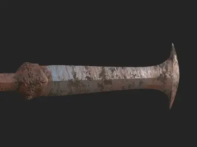 African Sword Free low-poly 3D model
