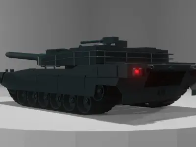 K2 Black Panther  Military Tank  Low Poly 3d model  Battle tank  Low-poly 3D model