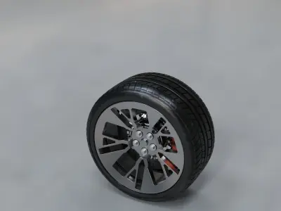 wheel rims car racer auto garage  3D model