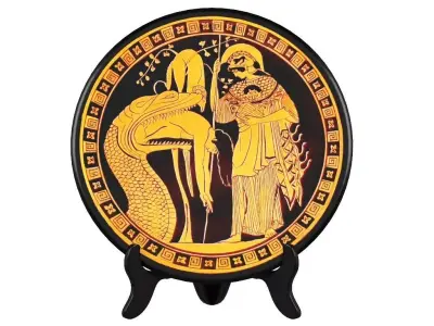 Greek Plate - Ancient Greek Pottery 3D model