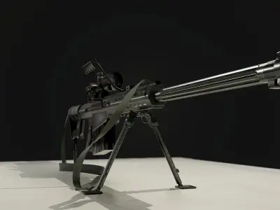 Barrett M82A1 Low-poly 3D model buy