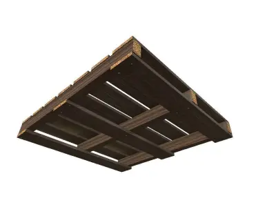Wooden Pallet Low-poly 3D model 17