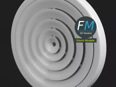 Round air vent 3D model