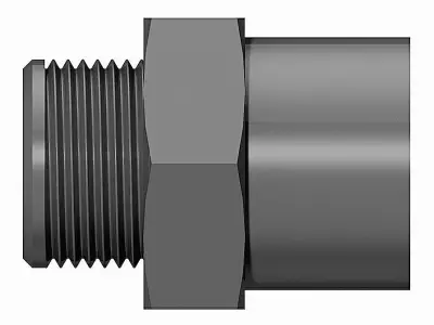PVC Adaptor Sockets - Socket x BSP Male Free 3D model