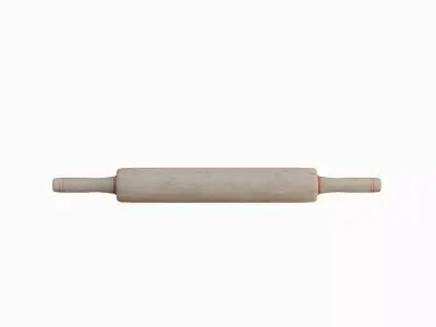 Wooden Rolling Pin Set Low-poly 3D model