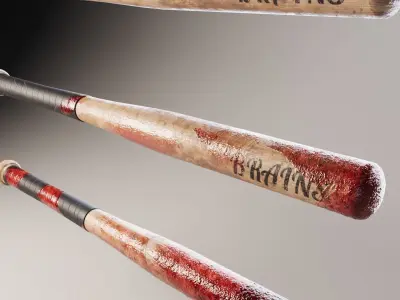 Horror Baseball Bat Collection 3D model