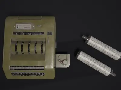Transvertex coin machine Low-poly 3D model