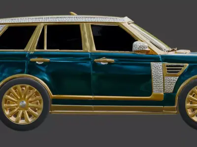 Luxury Jeweled Range Rover Vogue Low-poly 3D model