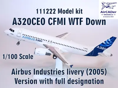 111222 Model kit Airbus A320CEO CFMI WTF Down 3D print model