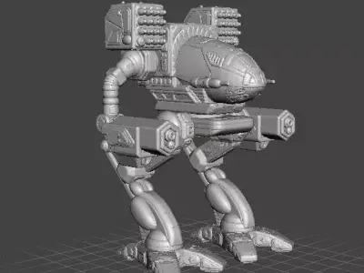 TIMBERWOLF MADCAT ROBOT WARRIOR MINIATURE MODEL FOR GAMES 3D print model