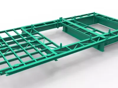 Plataforma platform - metalic structure Free 3D model