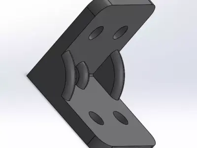 Rusty Square Corner Bracket - 3D print Ready  3D print model