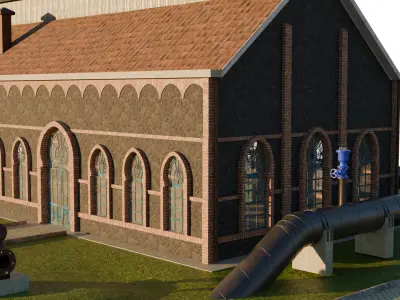 water distribution station 3D model