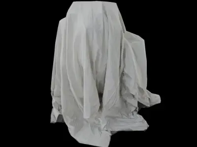 Sheet Covered Crates Or Boxes 2 Low Poly Game Ready Scanned Low-poly 3D model