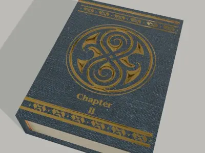 Ancient book celtic Low-poly 3D model