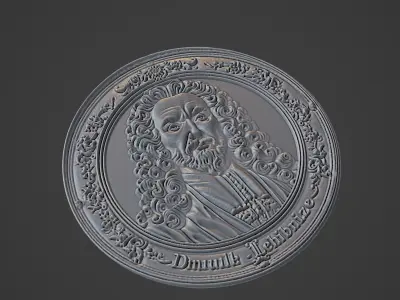 Leibniz Medallion 3D print model purchase